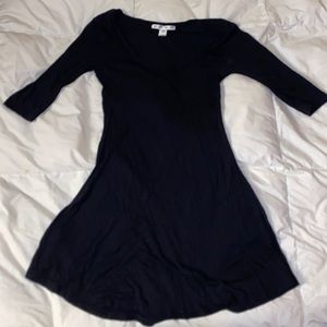 Scoop neck black dress